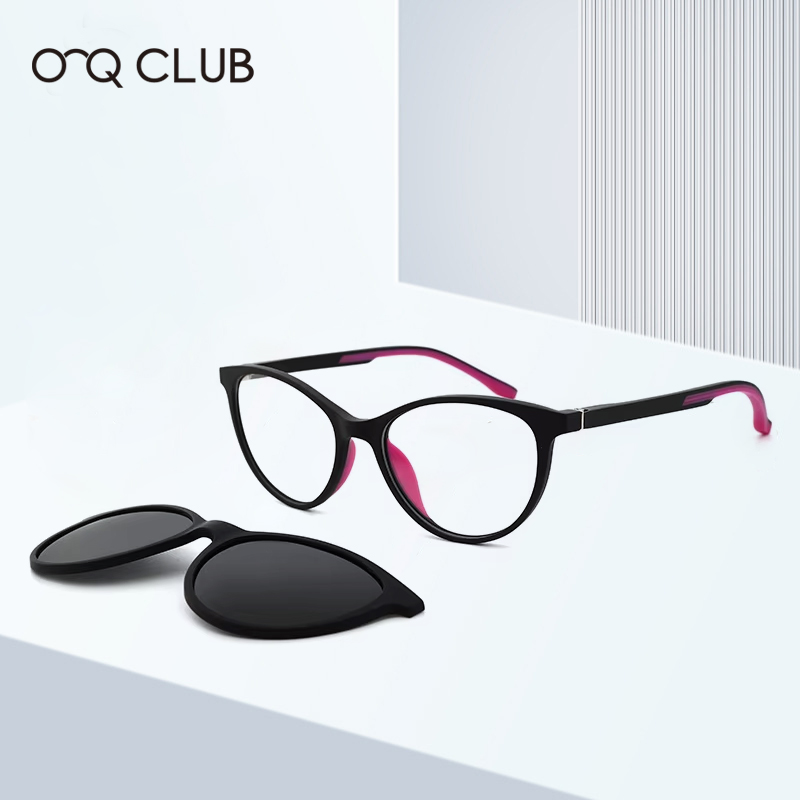 Q Kids Outdoor - O-Q CLUB เด็กแฟชั่นแว่นตากันแดด TR90 ซิลิโคนโพลาไรซ์สายตาสั้น Magnetic