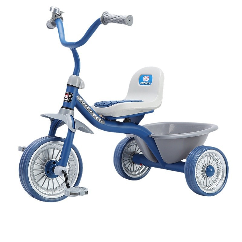 Ride On Toy Car - รถสามล้อเด็กแบบเรียบง่าย สำหรับเด็กอายุ 1-6 ปี ทั้งเด็กชายและเด็กหญิง พร้อมตะกร้า
