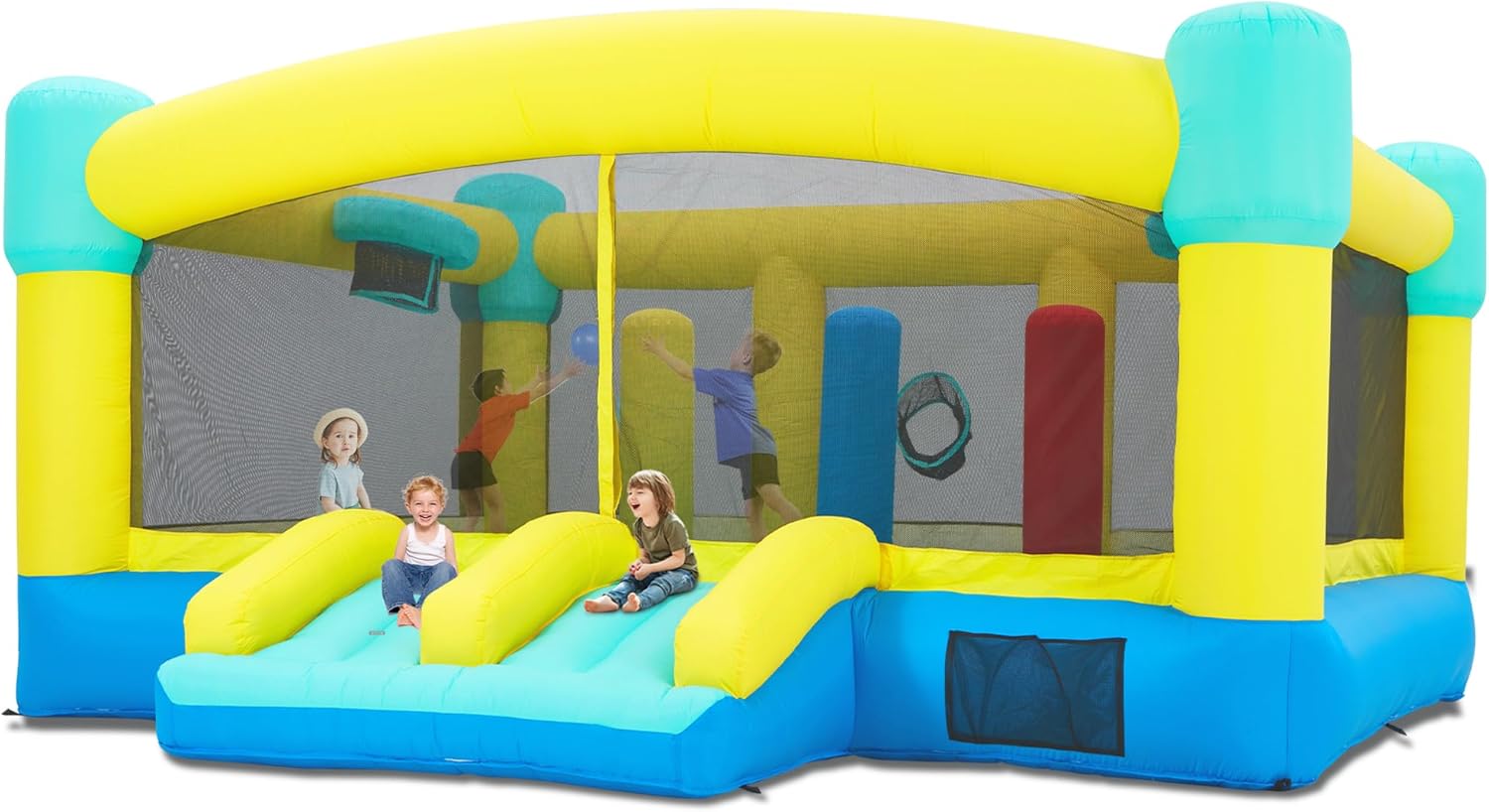 Kids Outdoor Inflatable - บ้านลมขนาดใหญ่, ปราสาทลมเป่าลมขนาด 15 x 14.8 ฟุต