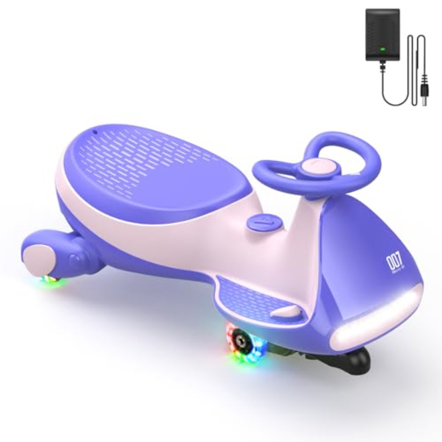 Ride On Toy Car - N7 รถวิ่งไฟฟ้าคลาสสิคพร้อมแป้นเหยียบ แบตเตอรี่แบบชาร์จได้ ของเล่นขี่ได้ รถสวิง 2