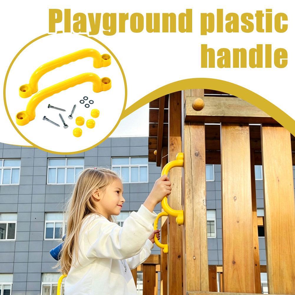 Kids Outdoor Playhouse - ที่จับนิรภัยสำหรับสนามเด็กเล่น สำหรับโครงปีนป่าย ที่จับกลางแจ้งสำหรับบ้านเด็ก บ้านต้นไม้ อุปกรณ์เสริมสำหรับยิมเด็ก 1
