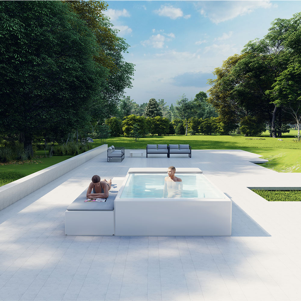 Kids Outdoor Loungers - เก้าอี้พักผ่อนกลางแจ้งสำหรับสระว่ายน้ำสปา สระว่ายน้ำแช่น้ำเย็น ทำจากไฟเบอร์กลาส สำหรับผู้ใหญ่และเด็ก