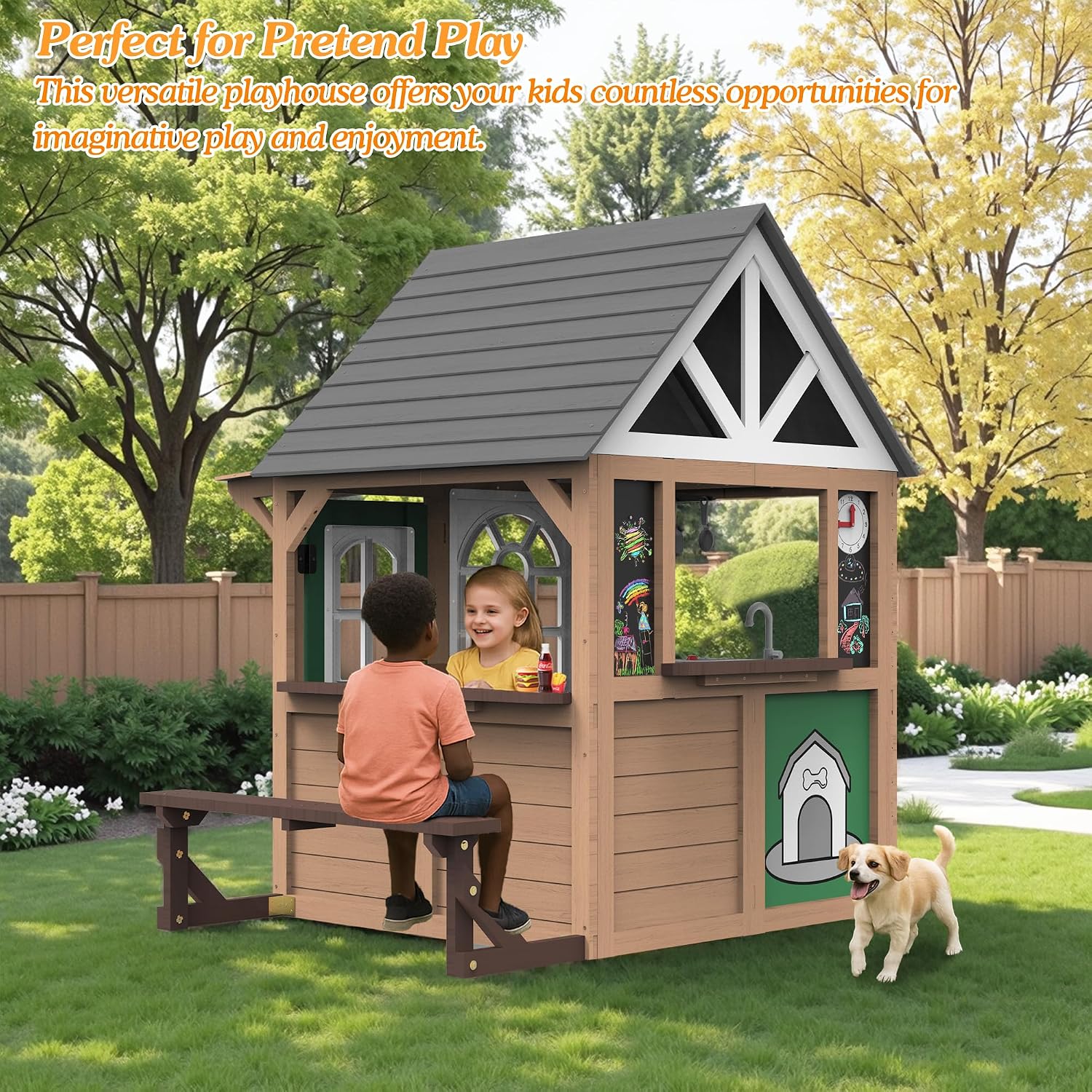 บ้านเด็กเล่นกลางแจ้ง Seizeen ส - Kids Outdoor Playhouse บทวิจารณ์และราคา