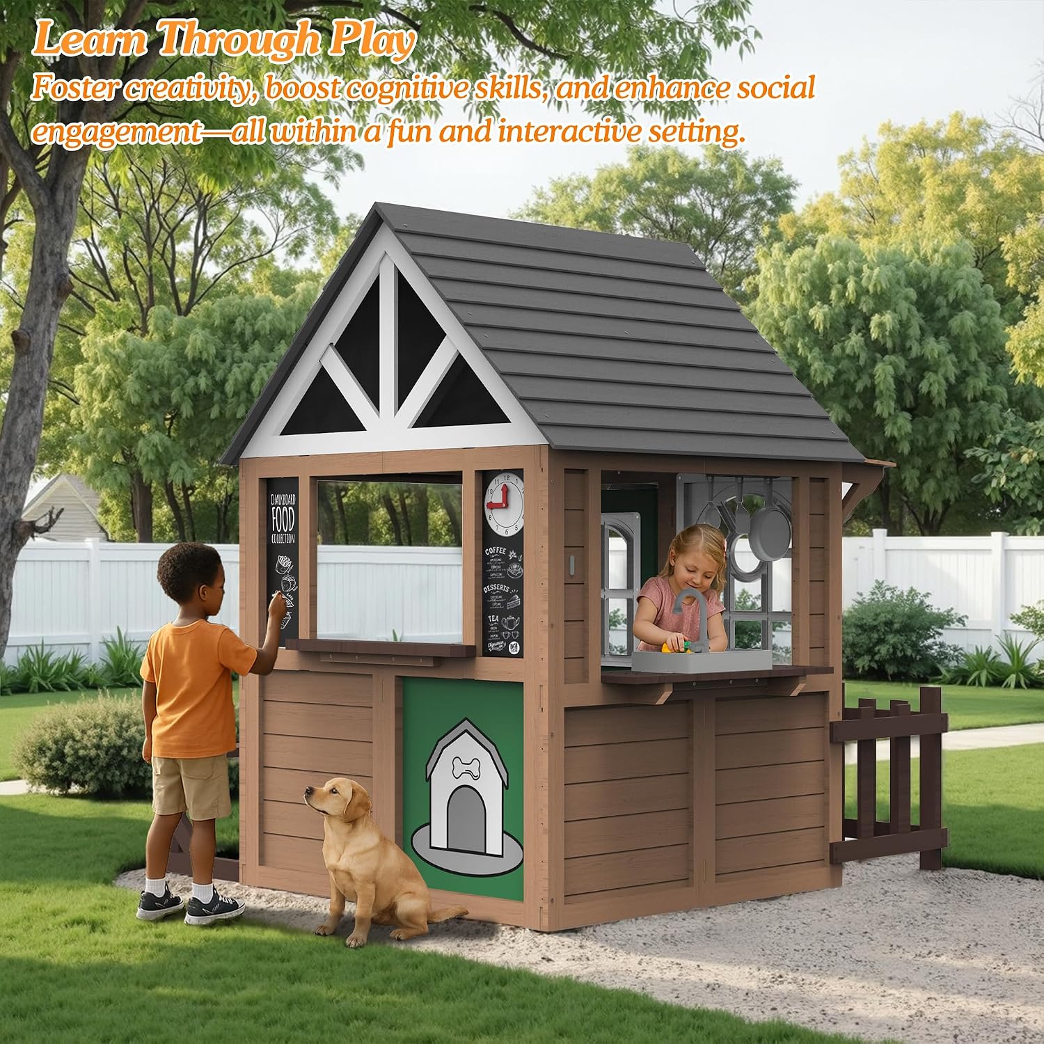 บ้านเด็กเล่นกลางแจ้ง Seizeen ส - Kids Outdoor Playhouse บทวิจารณ์และราคา