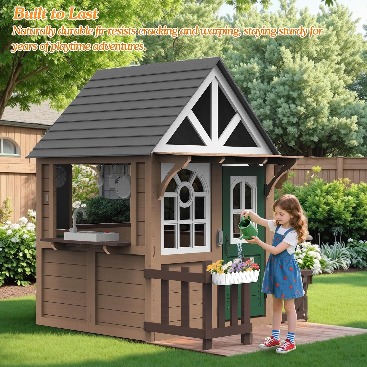 บ้านเด็กเล่นกลางแจ้ง Seizeen ส - Kids Outdoor Playhouse บทวิจารณ์และราคา