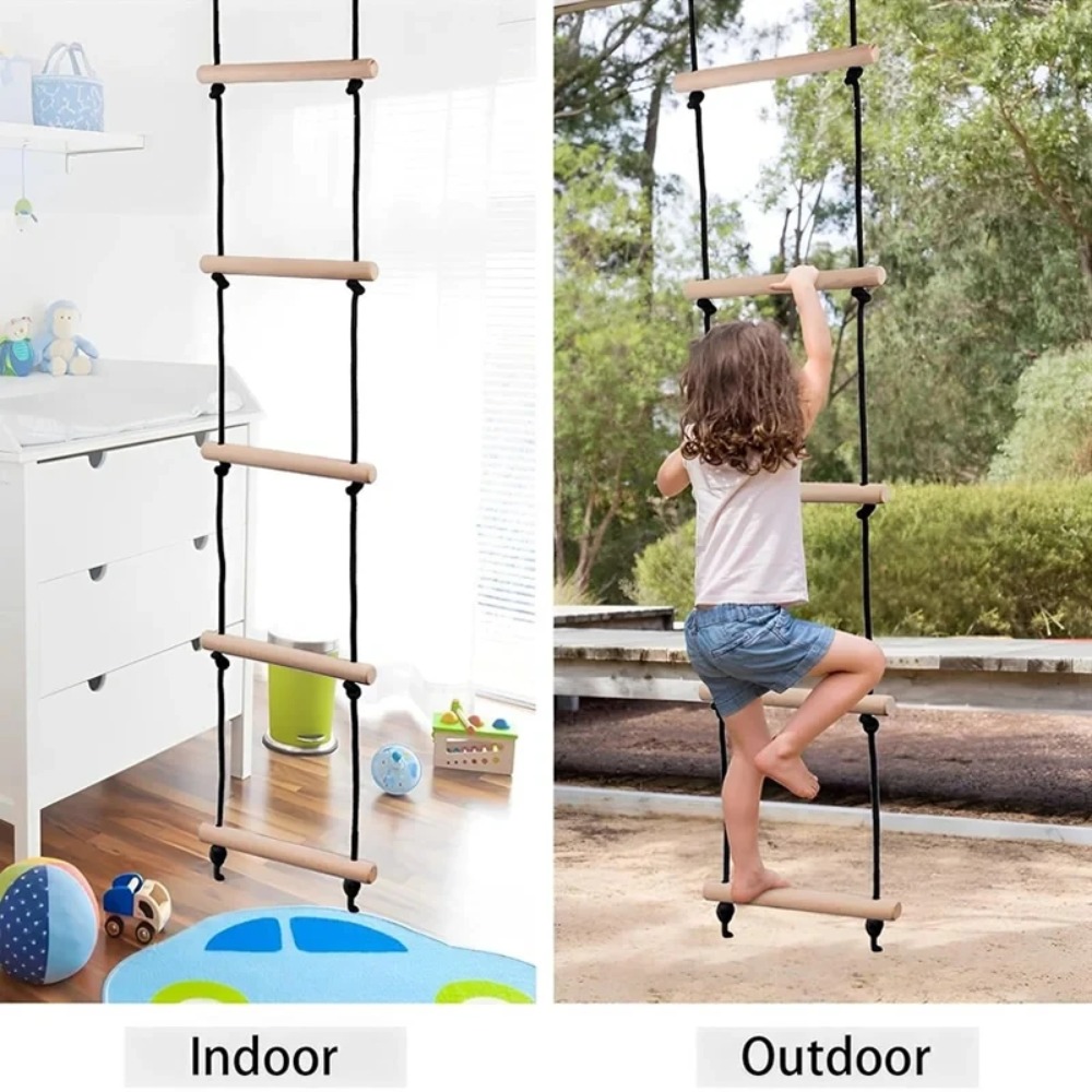 บันไดเชือกปีนป่ายสำหรับเด็ก ชิ - Kids Outdoor Wooden Playset บทวิจารณ์และราคา