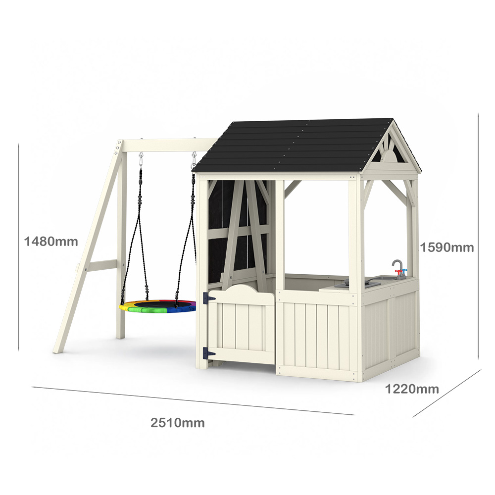 เฟอร์นิเจอร์สำหรับสวน บ้านเด็ก - Kids Outdoor Wooden Playset บทวิจารณ์และราคา