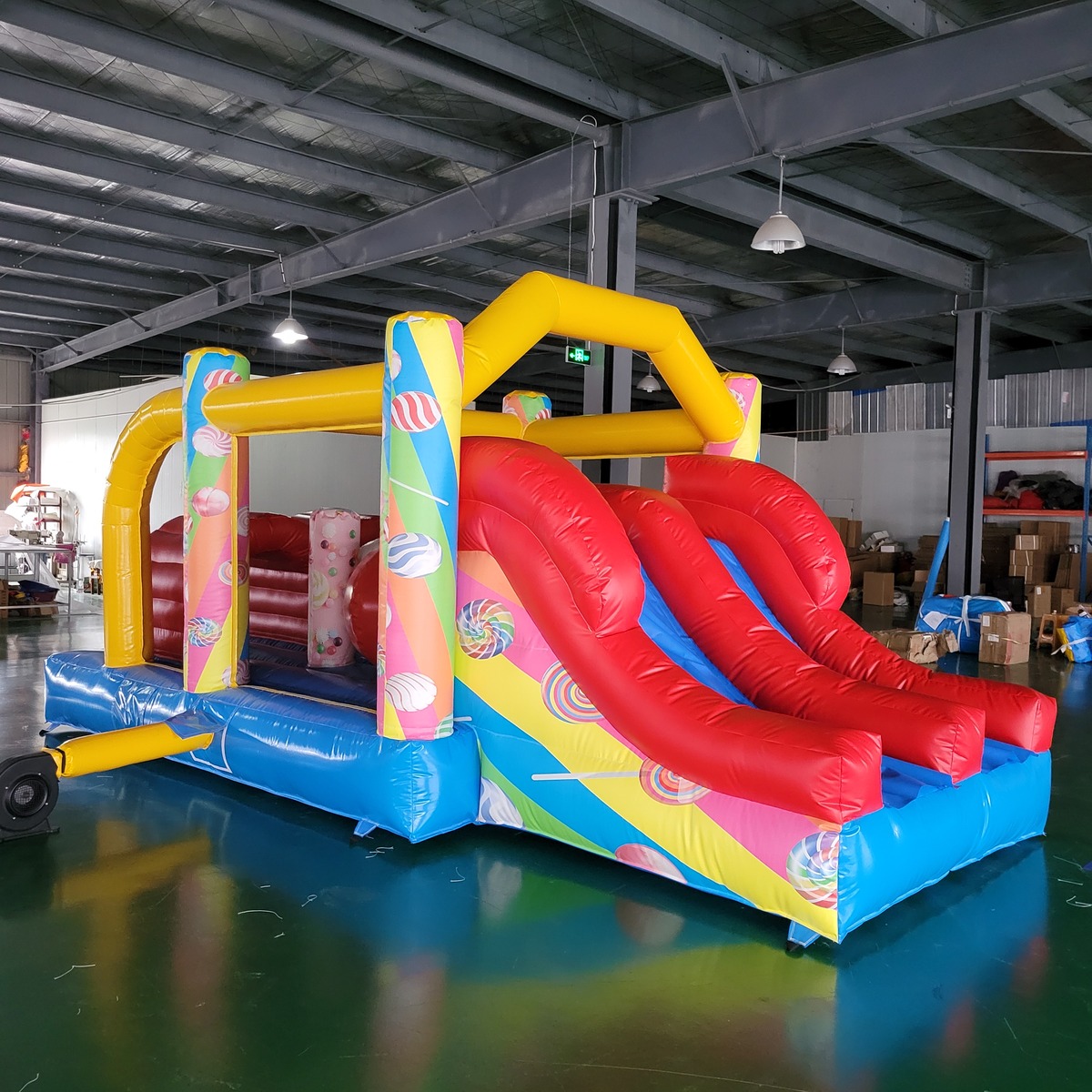 ปราสาทเป่าลมสำหรับเด็กพร้อมสไล - Kids Outdoor Inflatable บทวิจารณ์และราคา