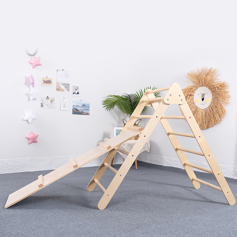 เครื่องเล่นปีนป่ายไม้รูปสามเหล - Kids Outdoor Wooden Playset บทวิจารณ์และราคา