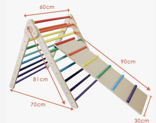 เครื่องเล่นปีนป่ายไม้รูปสามเหล - Kids Outdoor Wooden Playset บทวิจารณ์และราคา