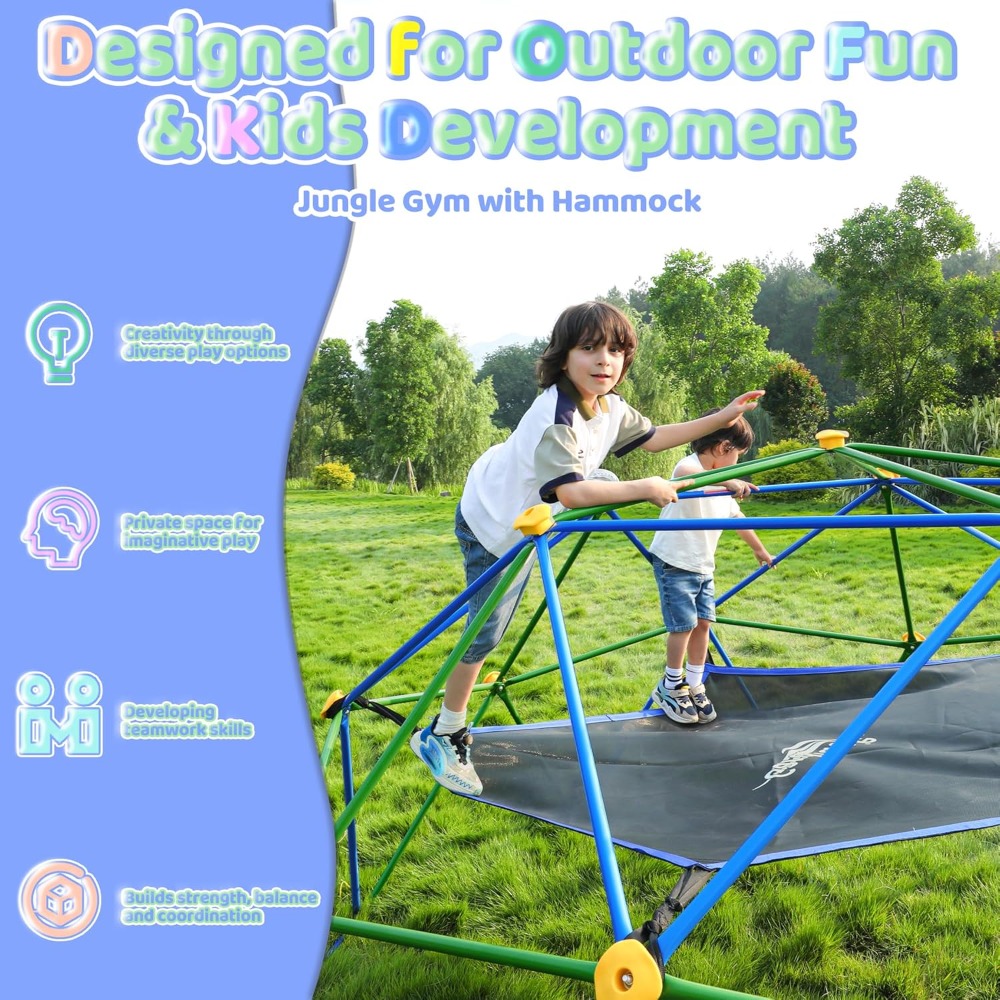 โครงสร้างเล่นทรงโดมเรขาคณิตกลา - Kids Outdoor Dome Climber บทวิจารณ์และราคา