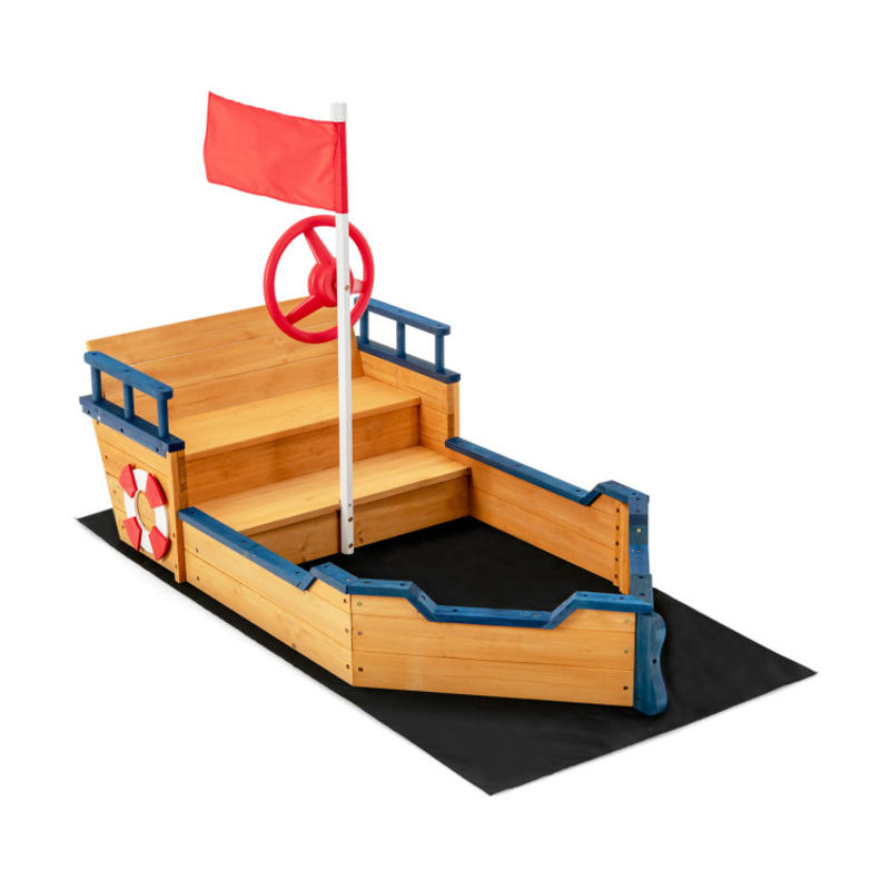 เรือโจรสลัดไม้สำหรับเด็ก กล่อง - Kids Outdoor Wooden Playset บทวิจารณ์และราคา