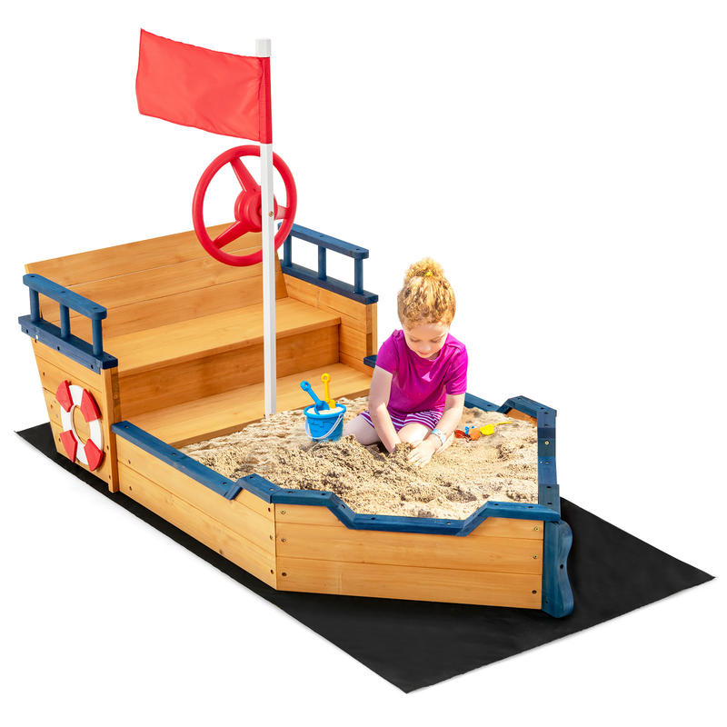 เรือโจรสลัดไม้สำหรับเด็ก กล่อง - Kids Outdoor Wooden Playset บทวิจารณ์และราคา