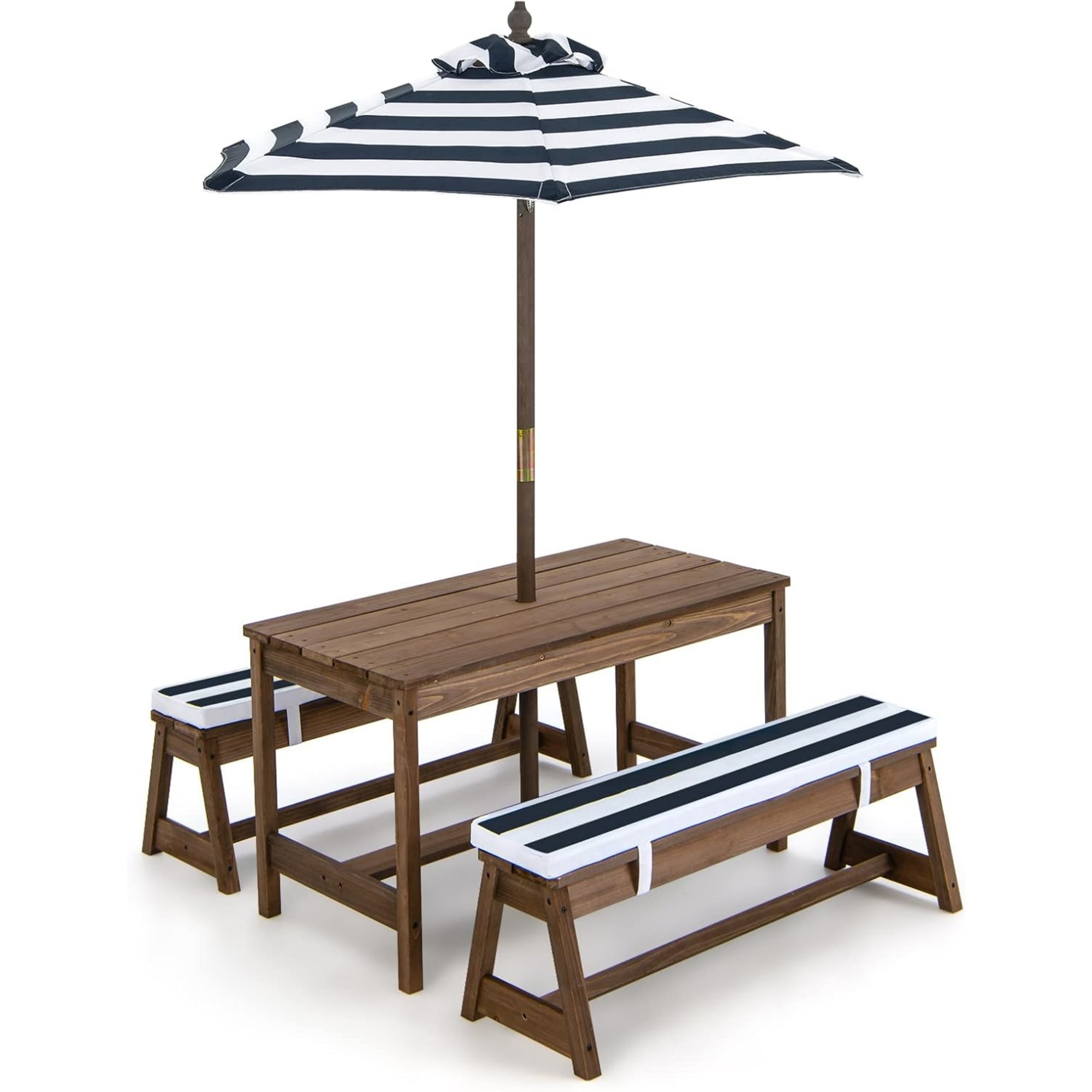 โต๊ะปิกนิกสำหรับเด็กพร้อมร่มพั - Kids Outdoor Wooden Playset บทวิจารณ์และราคา