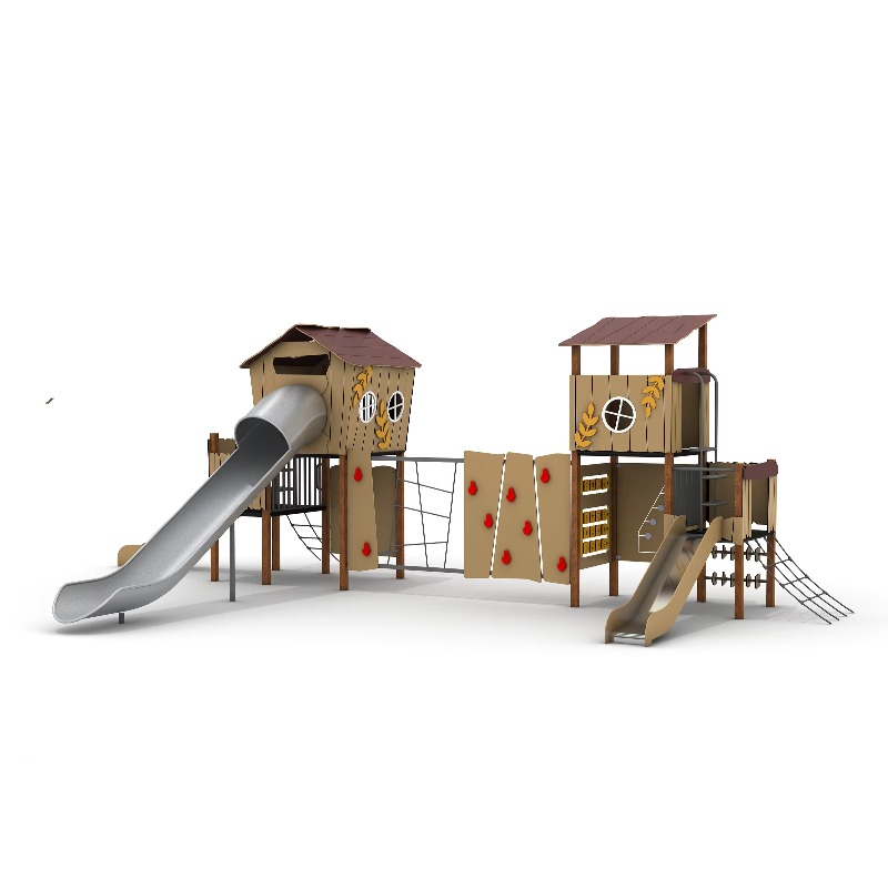 ชุดสนามเด็กเล่นไม้กลางแจ้ง บ้า - Kids Outdoor Wooden Playset บทวิจารณ์และราคา