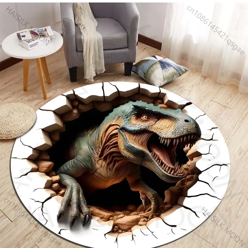 HD 3D ไดโนเสาร์พิมพ์รอบพรมสําห - Kids Outdoor Area บทวิจารณ์และราคา