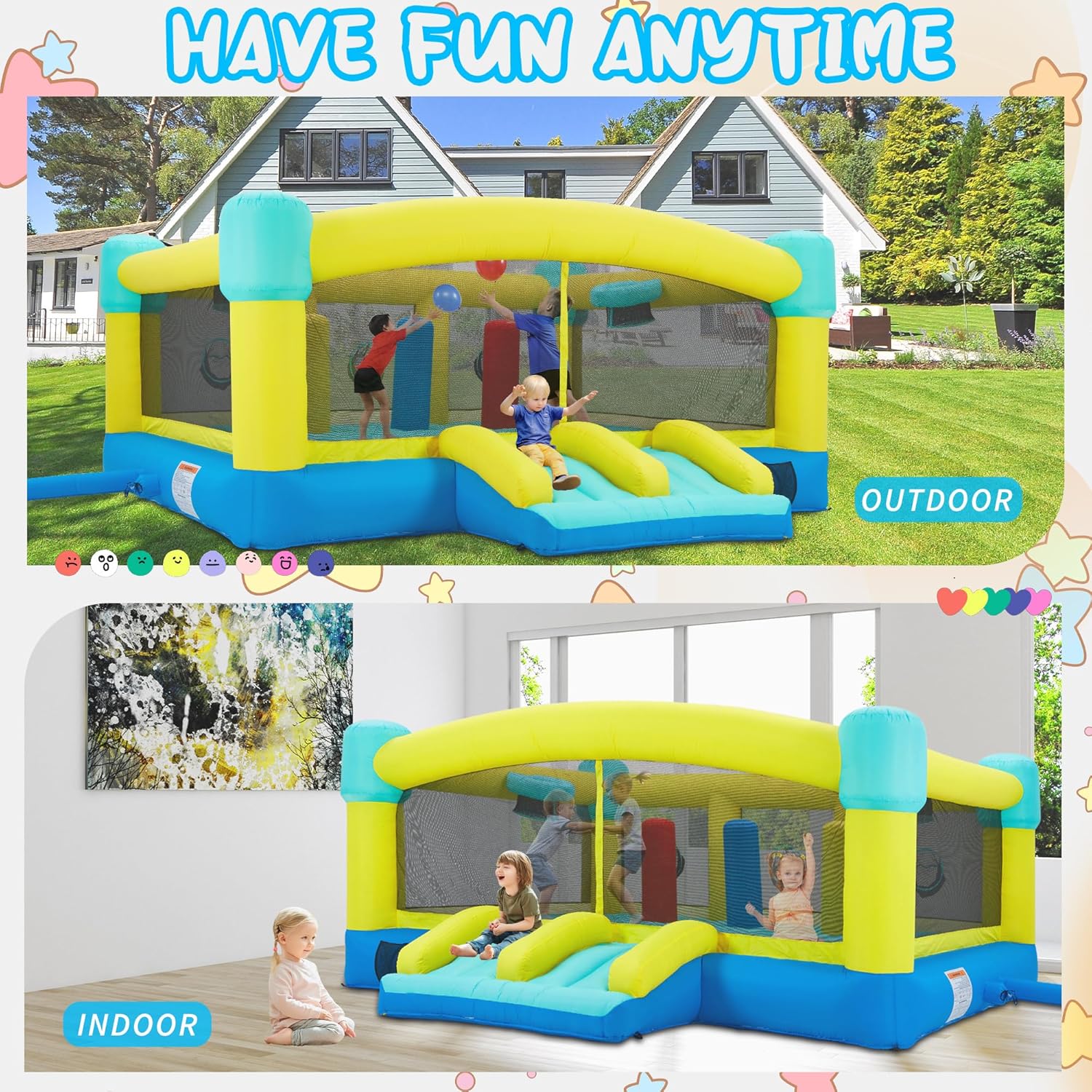 บ้านลมขนาดใหญ่, ปราสาทลมเป่าลม - Kids Outdoor Inflatable บทวิจารณ์และราคา