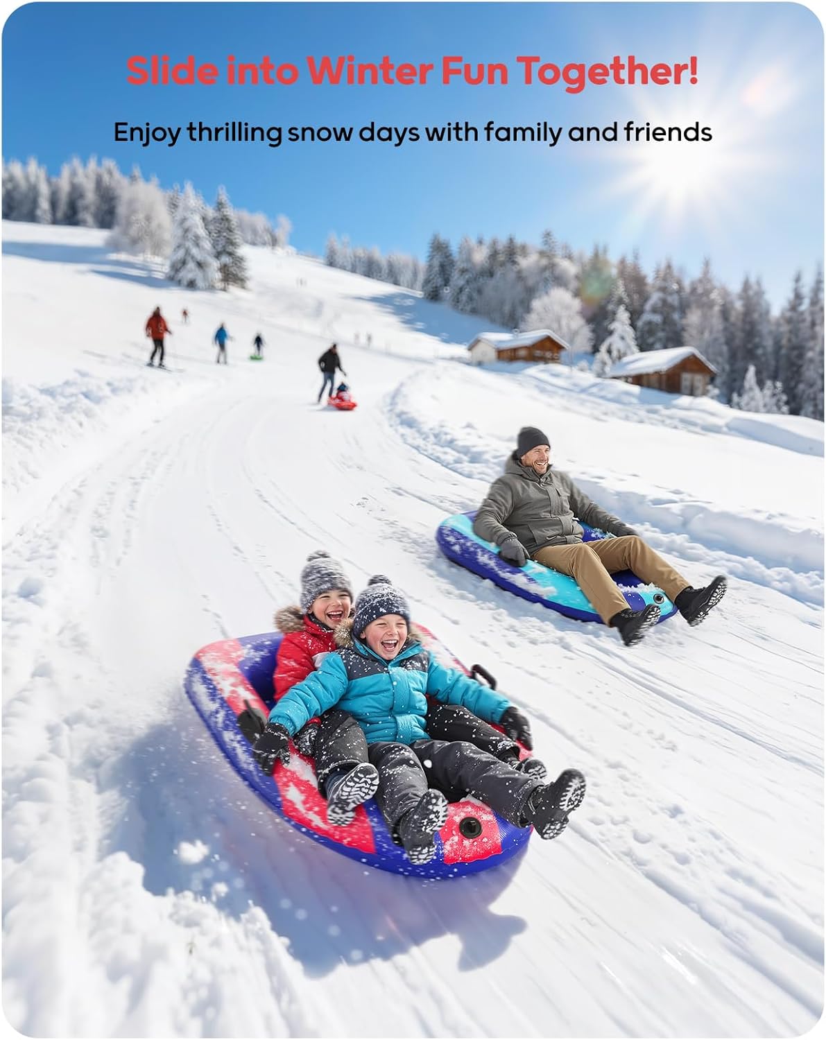 QPAU รถเลื่อนหิมะพีวีซีแบบเป่า - Kids Outdoor Inflatable บทวิจารณ์และราคา