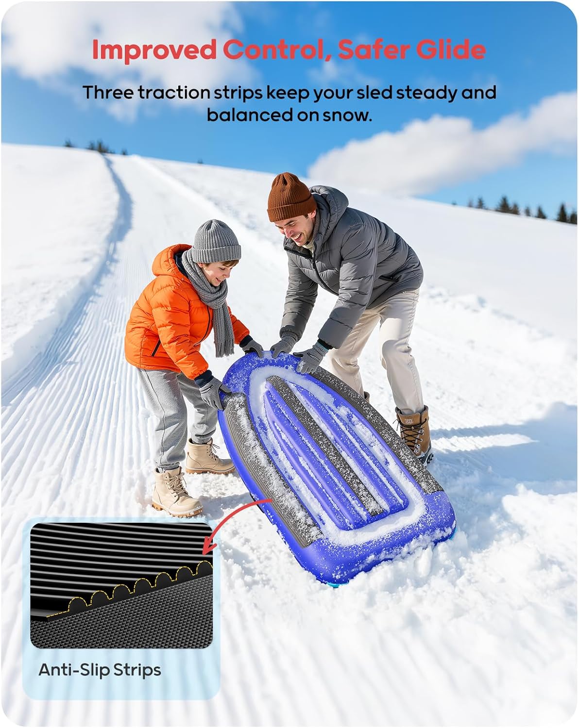 QPAU รถเลื่อนหิมะพีวีซีแบบเป่า - Kids Outdoor Inflatable บทวิจารณ์และราคา
