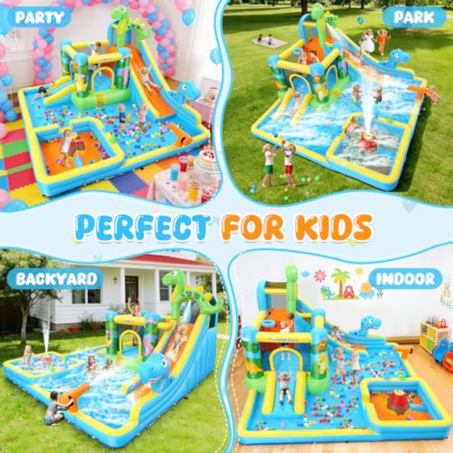 สไลเดอร์น้ำเป่าลมสำหรับสนามหลั - Kids Outdoor Inflatable Water Slide บทวิจารณ์และราคา