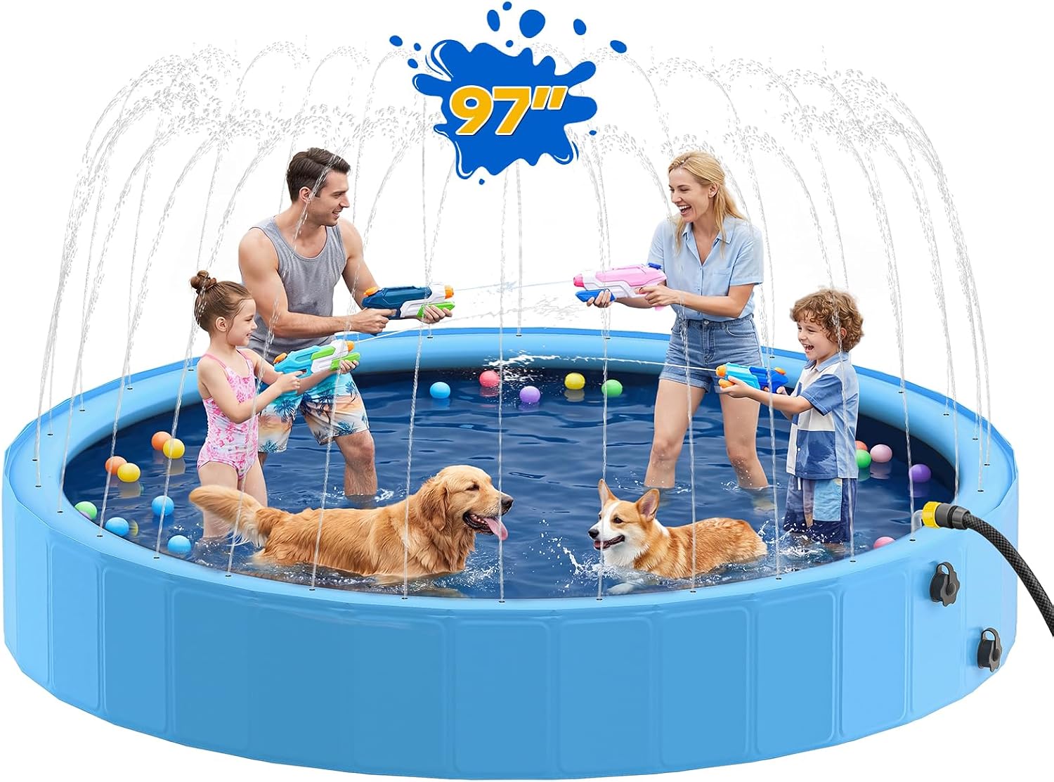 สแปลชแพด วัสดุพีวีซี ขนาดใหญ่  - Sprinkler Splash Pad บทวิจารณ์และราคา