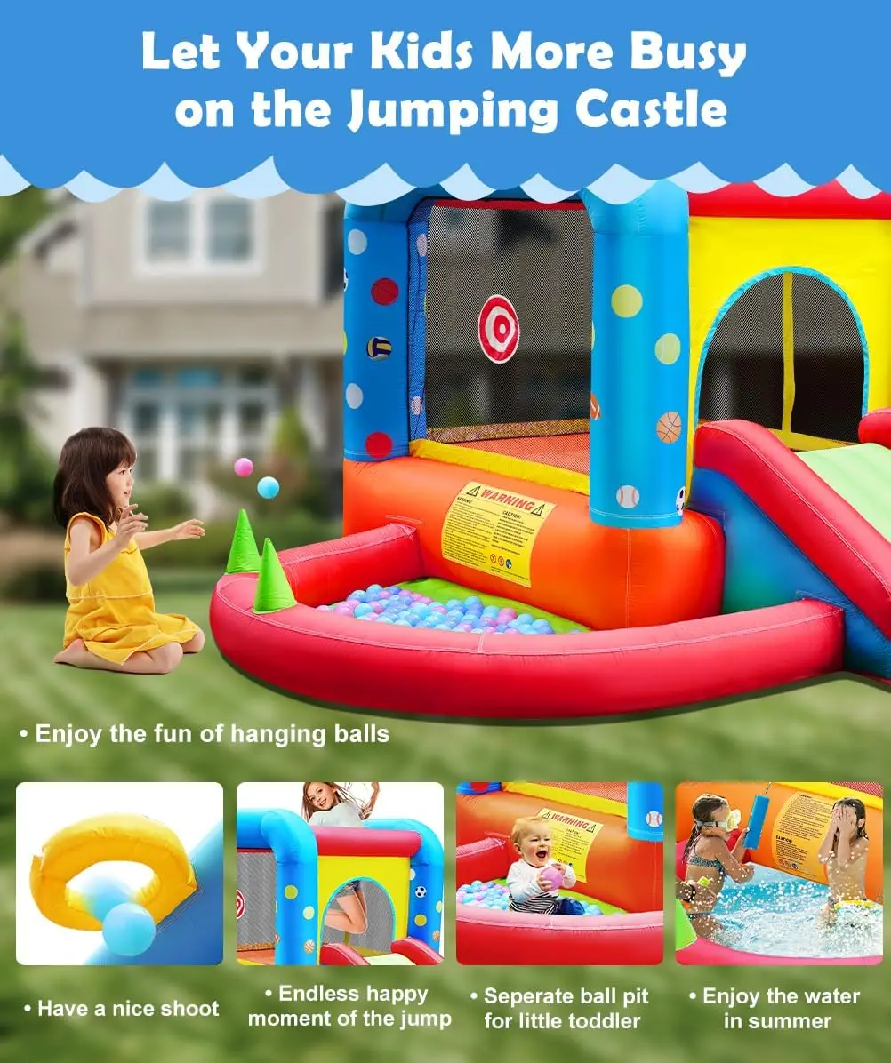 บ้านลมเป่าลม Step4Fun, บ้านลมพ - Kids Outdoor Inflatable Water Slide บทวิจารณ์และราคา