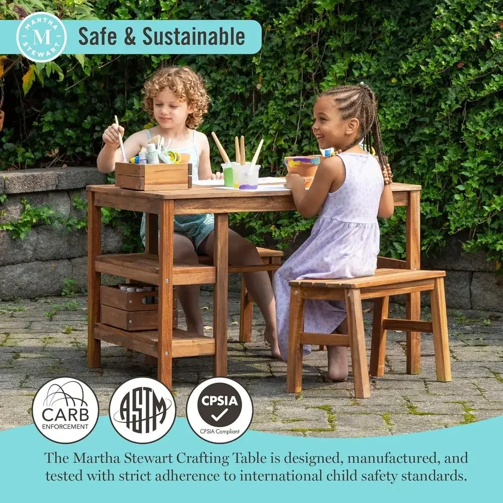 ชุดโต๊ะและม้านั่งสำหรับเด็กเล่ - Kids Outdoor Wooden Playset บทวิจารณ์และราคา