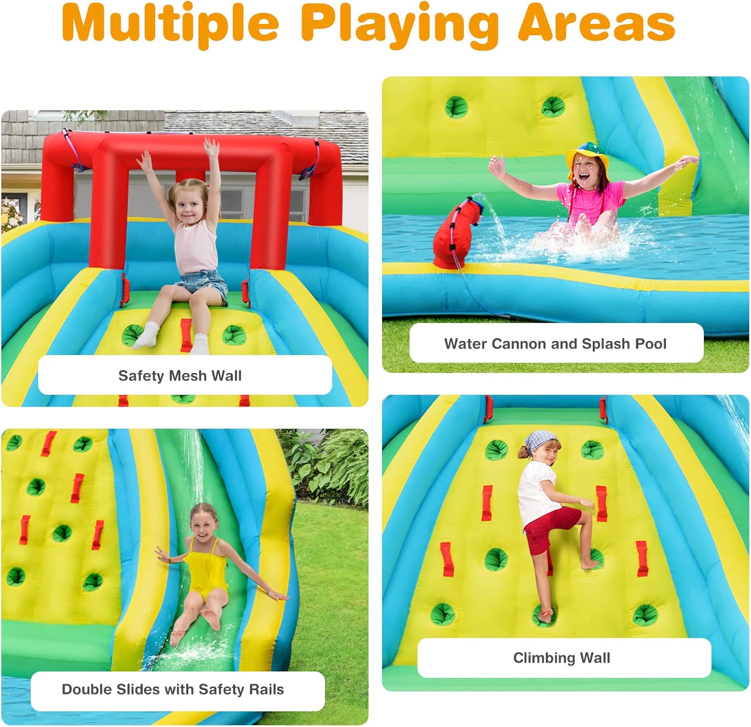 สไลเดอร์น้ำเป่าลมขนาดใหญ่สำหรั - Kids Outdoor Inflatable Water Slide บทวิจารณ์และราคา