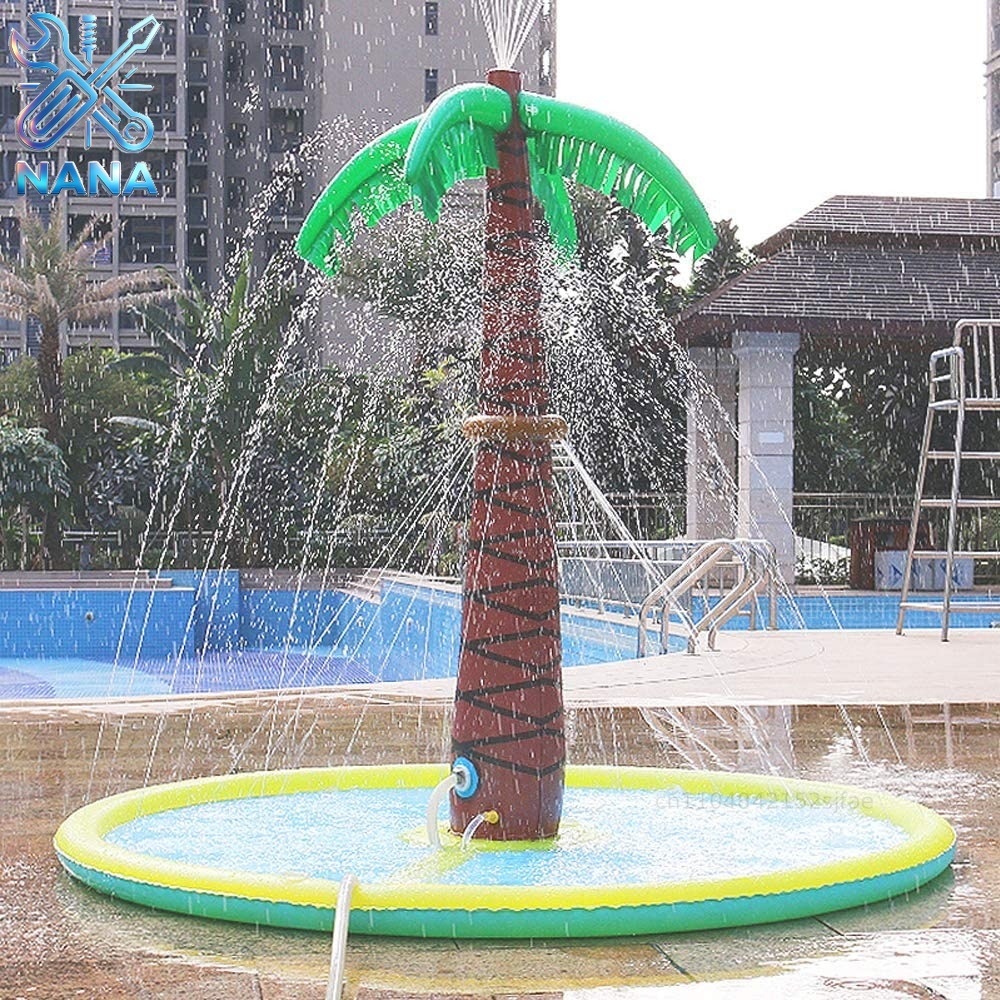 แผ่นรองน้ำพุรูปต้นมะพร้าวขนาด  - Sprinkler Splash Pad บทวิจารณ์และราคา