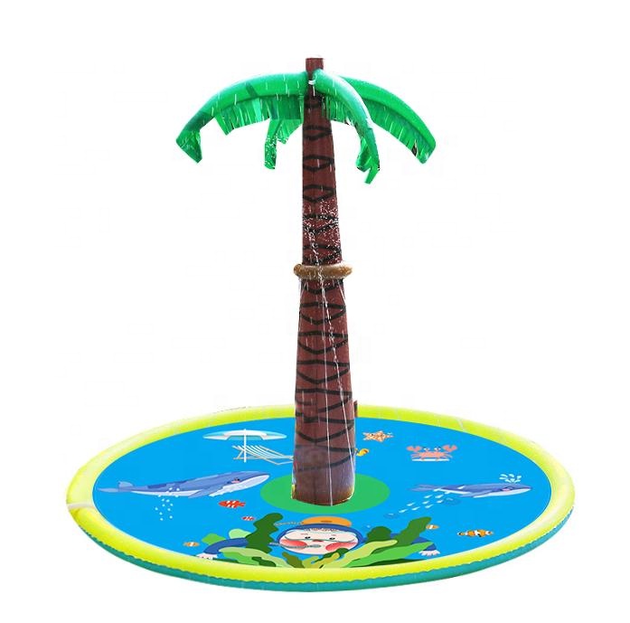 แผ่นรองน้ำพุรูปต้นมะพร้าวขนาด  - Sprinkler Splash Pad บทวิจารณ์และราคา
