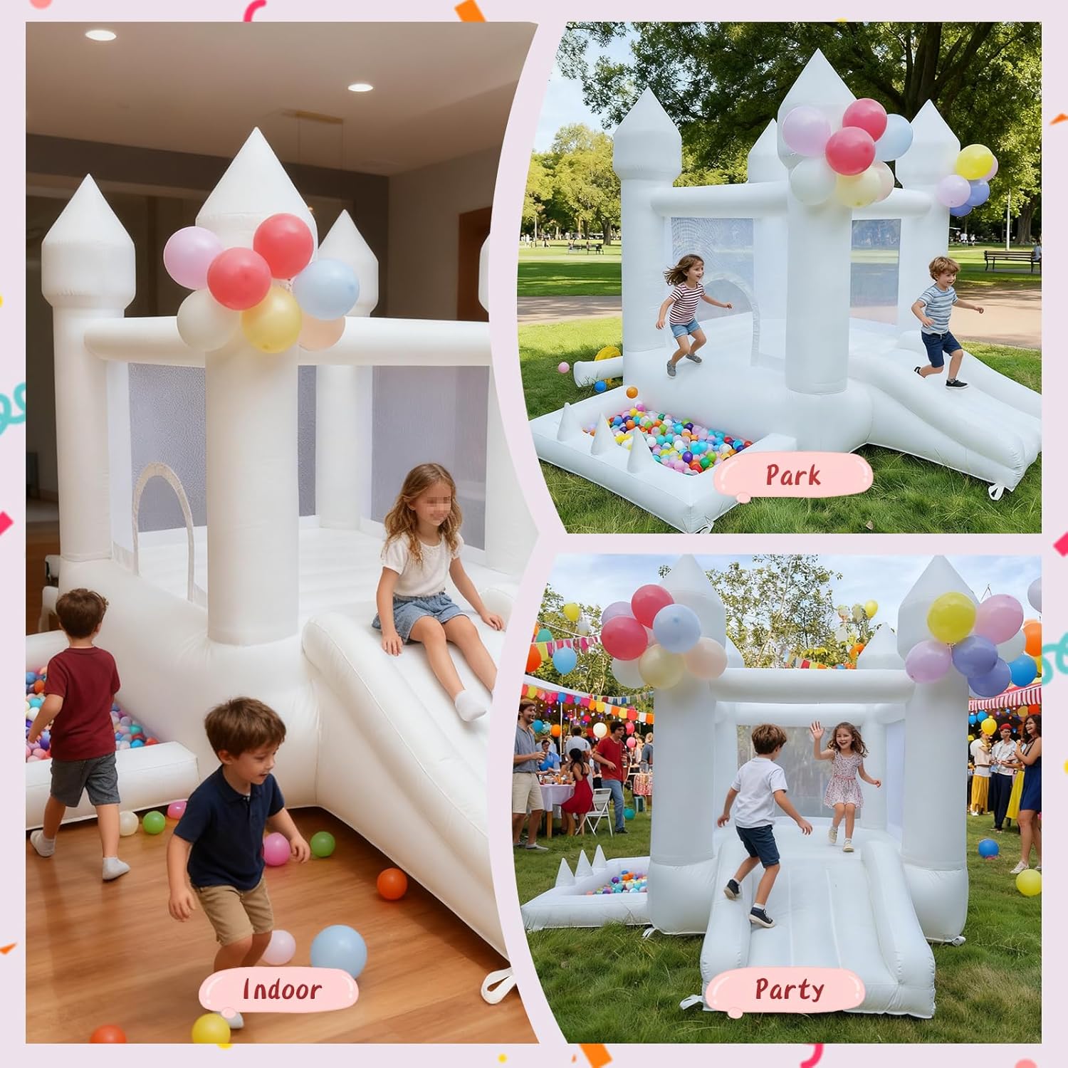 บ้านลมสีขาว, บ้านลมสำหรับใช้ใน - Kids Outdoor Ball บทวิจารณ์และราคา