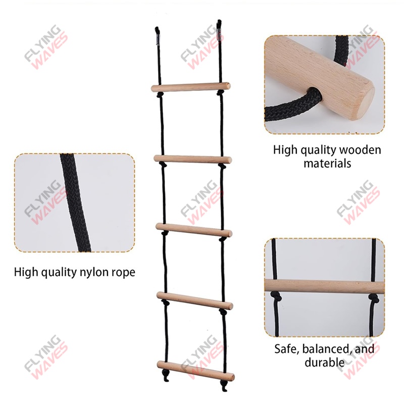 เด็กปีนเชือกบันไดไม้ Swing เด็ - Kids Outdoor Wooden Playset บทวิจารณ์และราคา