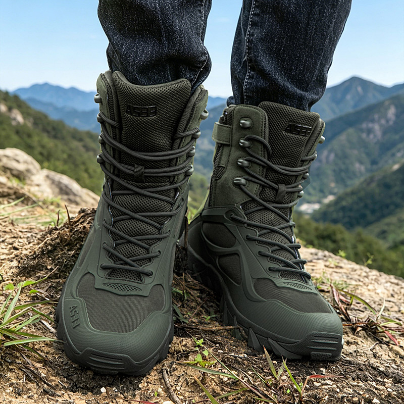 รองเท้าบูทผู้ชายแบบยุทธวิธี น้ - Kids Outdoor Boots บทวิจารณ์และราคา