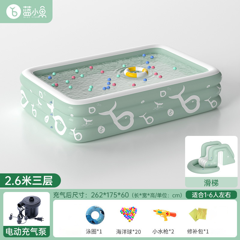 สระว่ายน้ำเป่าลมแบบหนาพร้อมสไล - Kids Outdoor Inflatable Water Slide บทวิจารณ์และราคา