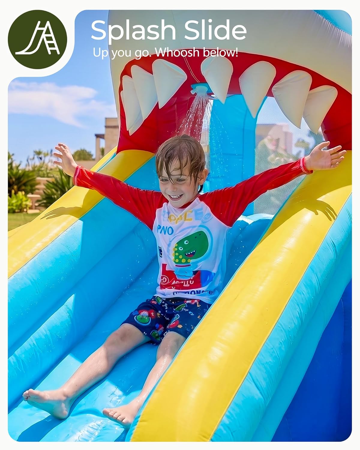 สไลเดอร์น้ำเป่าลมสำหรับเด็ก อา - Kids Outdoor Inflatable Water Slide บทวิจารณ์และราคา