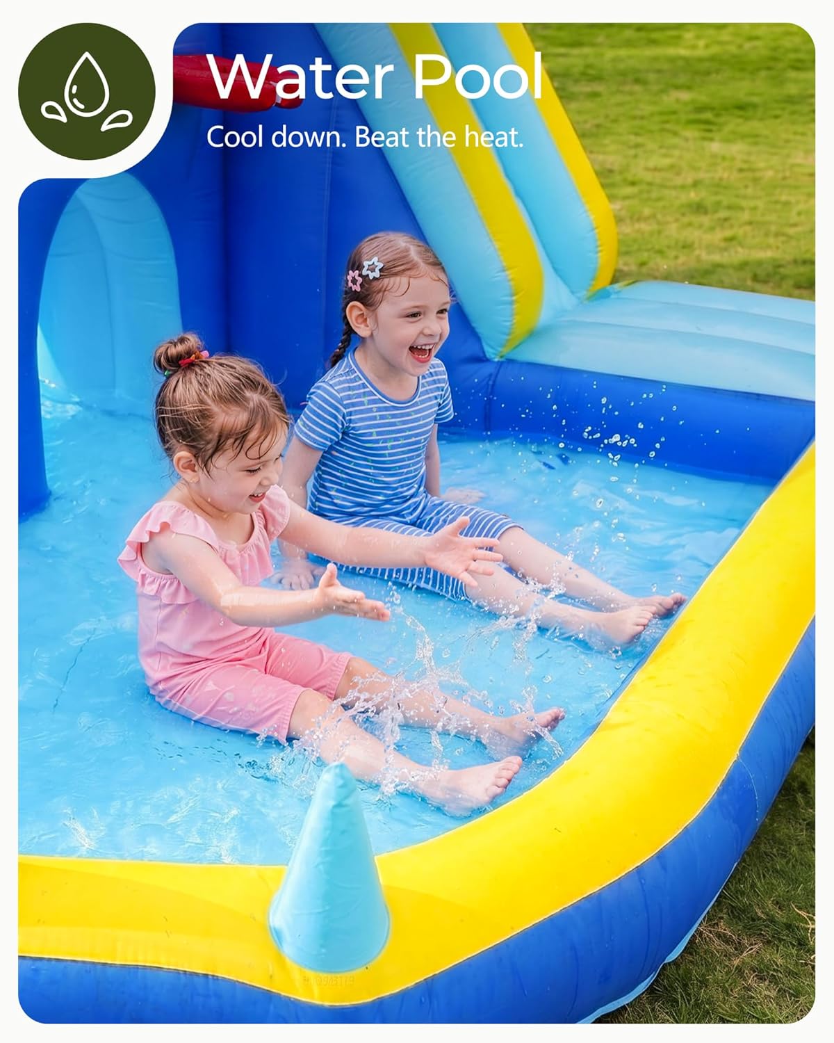 สไลเดอร์น้ำเป่าลมสำหรับเด็ก อา - Kids Outdoor Inflatable Water Slide บทวิจารณ์และราคา
