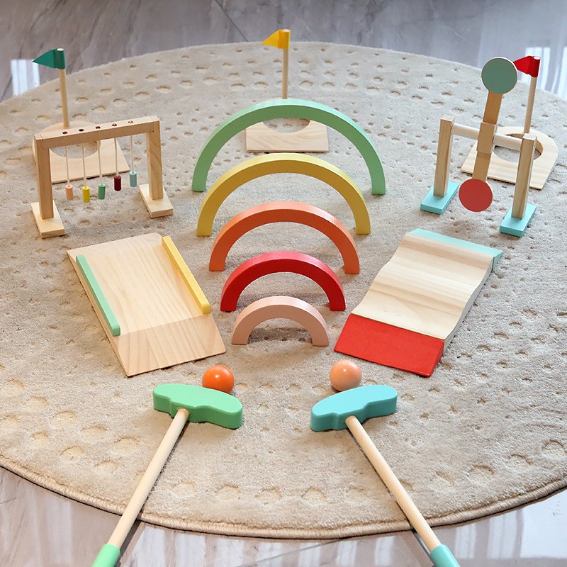 ชุดลูกกอล์ฟสำหรับเด็ก ชุดลูกกอ - Kids Outdoor Wooden Playset บทวิจารณ์และราคา