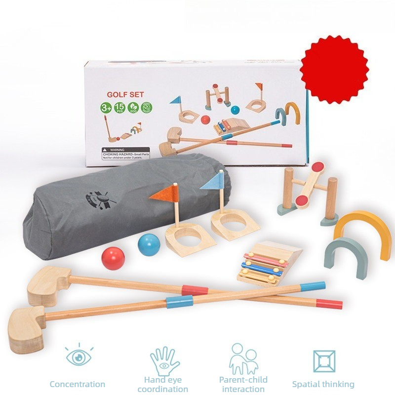 ชุดลูกกอล์ฟสำหรับเด็ก ชุดลูกกอ - Kids Outdoor Wooden Playset บทวิจารณ์และราคา