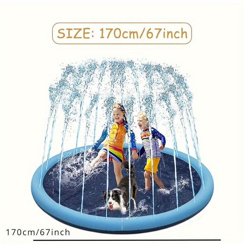 แผ่นรองน้ำขนาดใหญ่ 170×180 ซม. - Sprinkler Splash Pad บทวิจารณ์และราคา