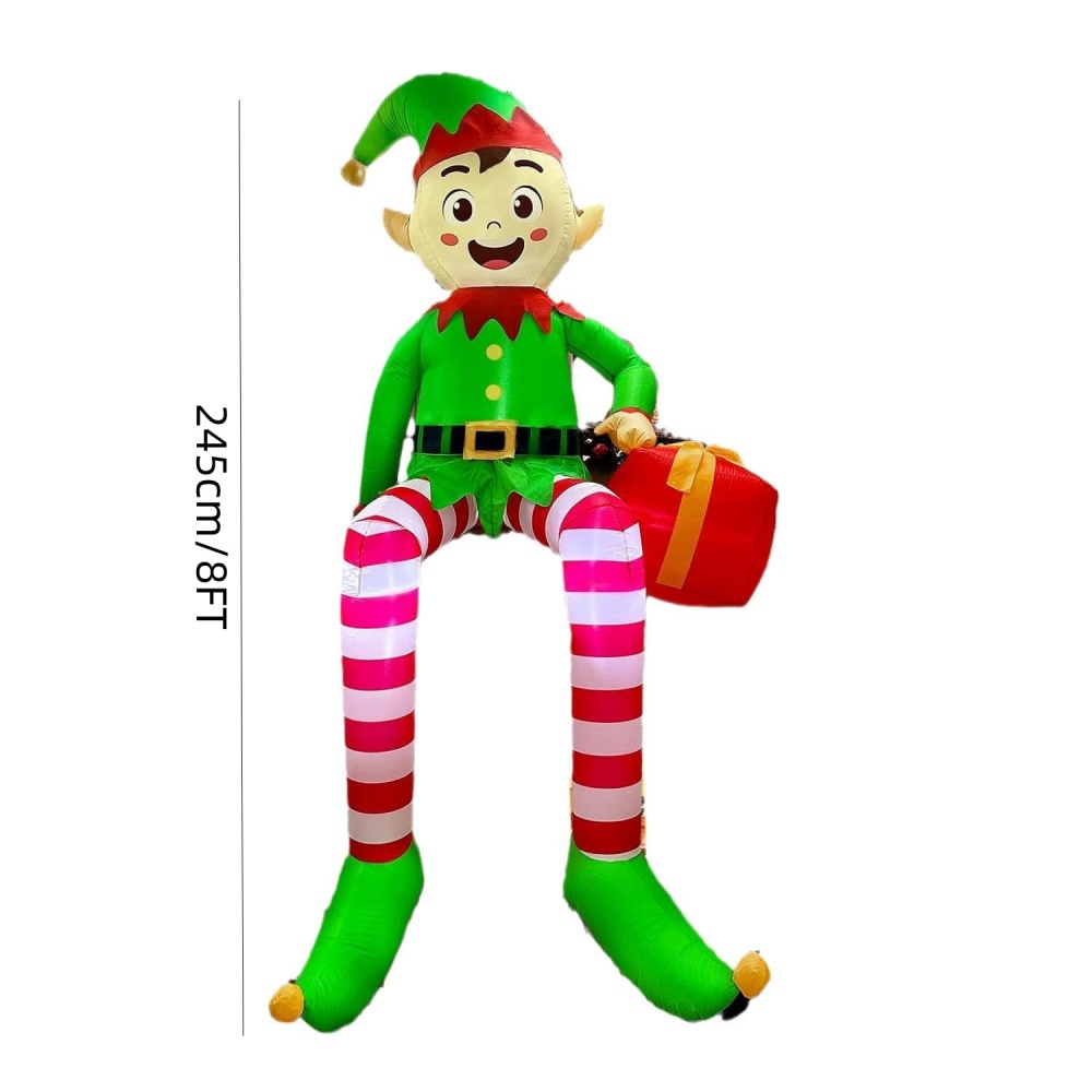 8FT คริสต์มาสเป่าลมนั่งเอลฟ์ตก - Kids Outdoor Inflatable บทวิจารณ์และราคา
