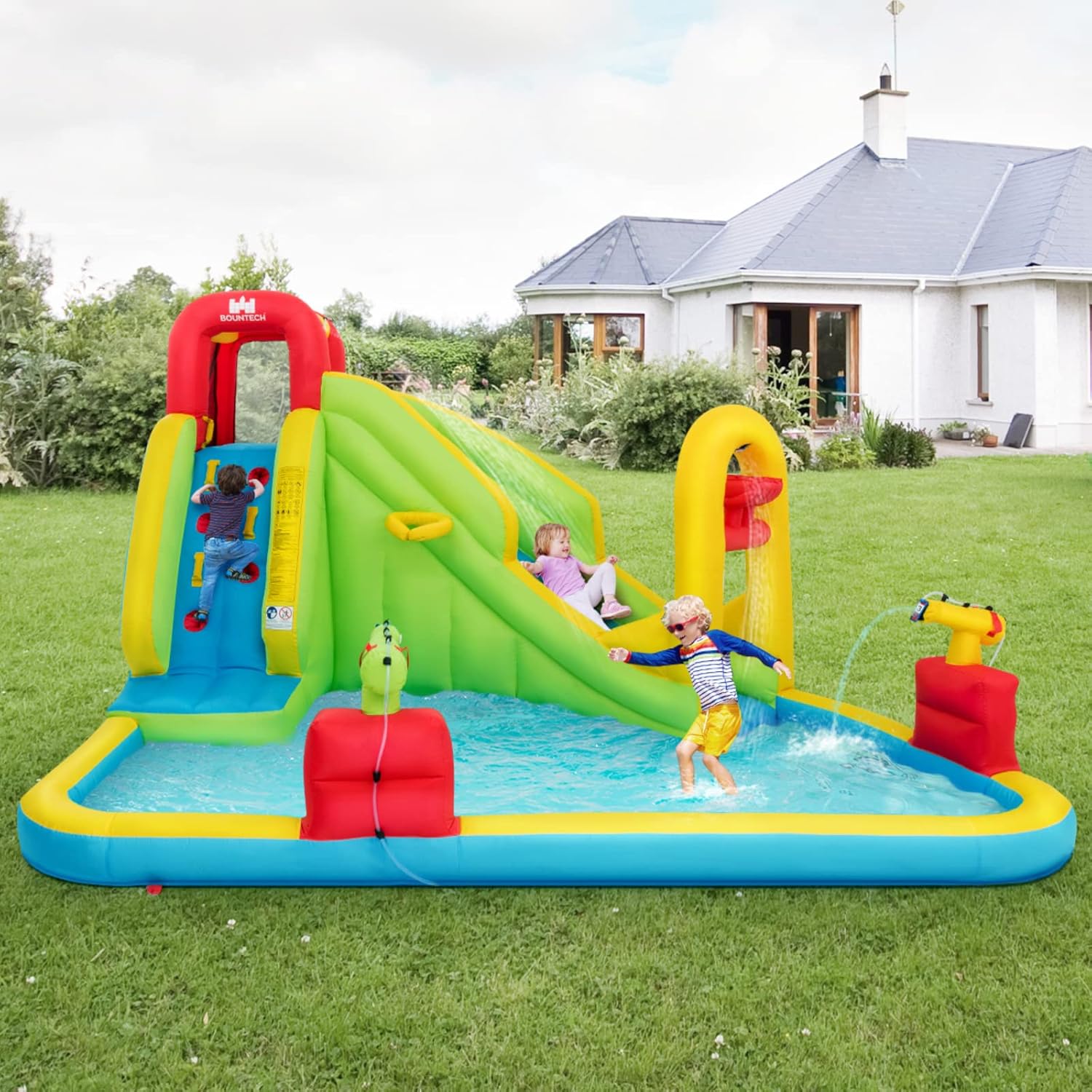เมกะสวนน้ำเป่าลมสำหรับเด็ก - ส - Kids Outdoor Inflatable บทวิจารณ์และราคา