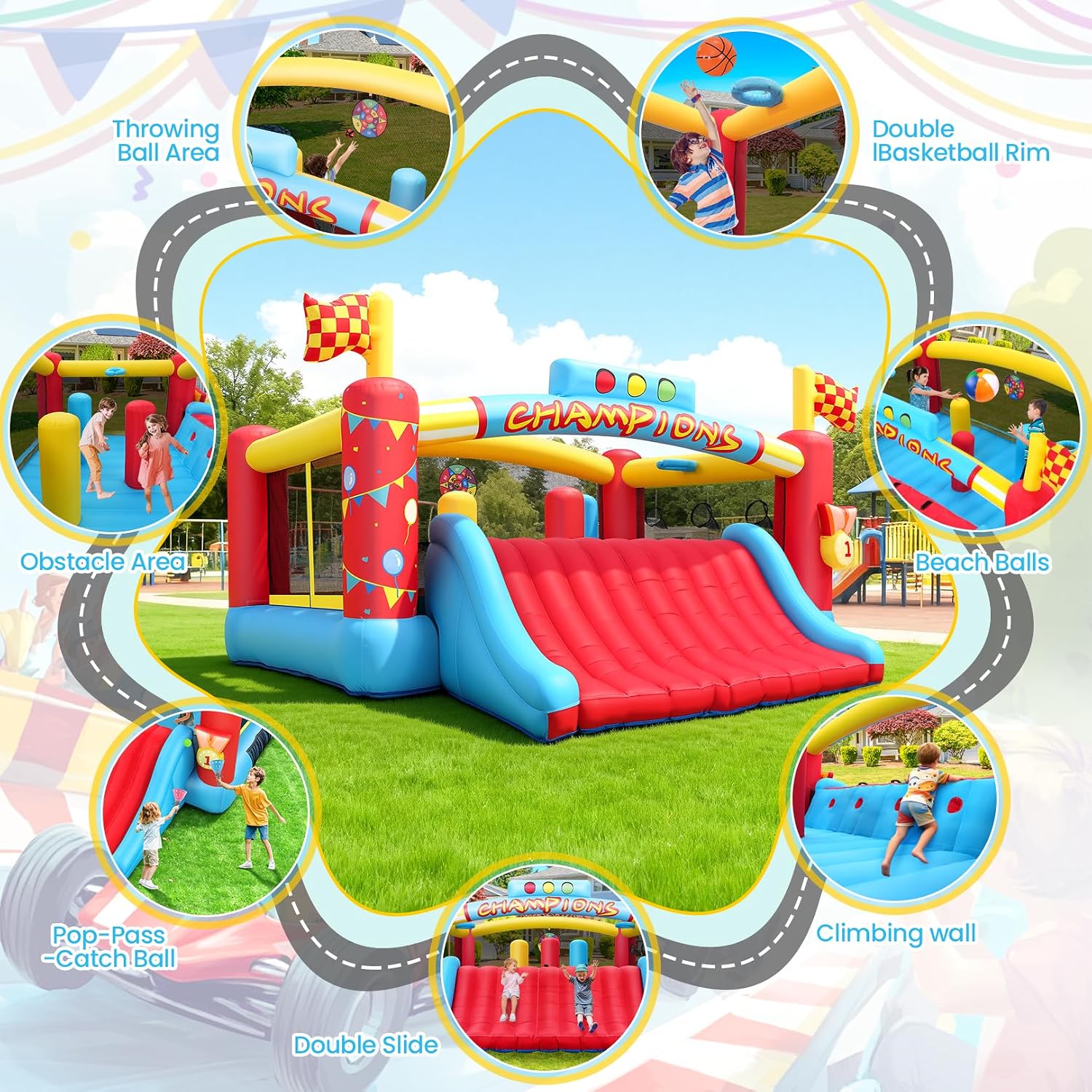 บ้านลมขนาดใหญ่สำหรับเด็กโต, บ้ - Kids Outdoor Inflatable บทวิจารณ์และราคา
