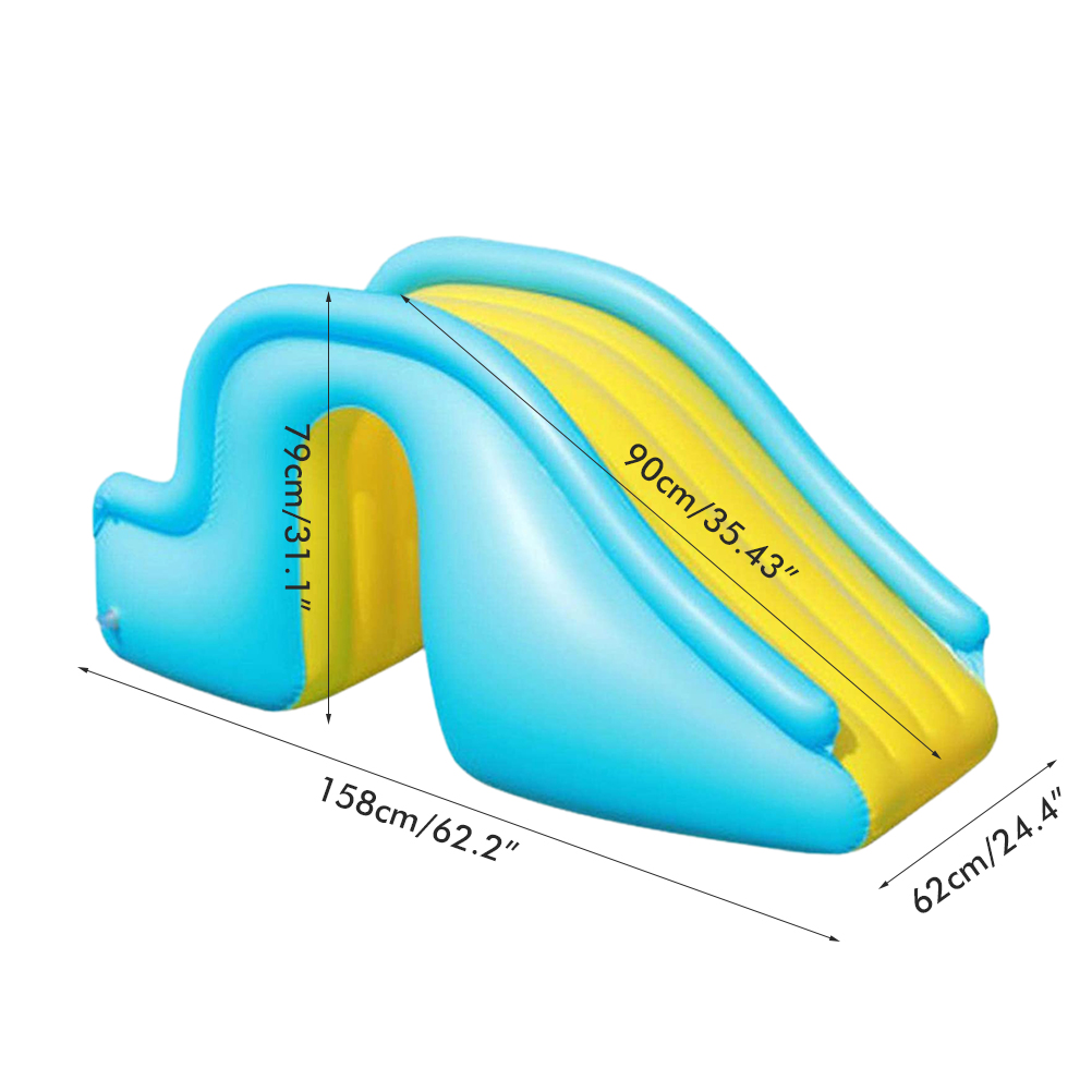 สไลด์ทําให้พอง สไลด์น้ําทําให้ - Kids Outdoor Inflatable Water Slide บทวิจารณ์และราคา