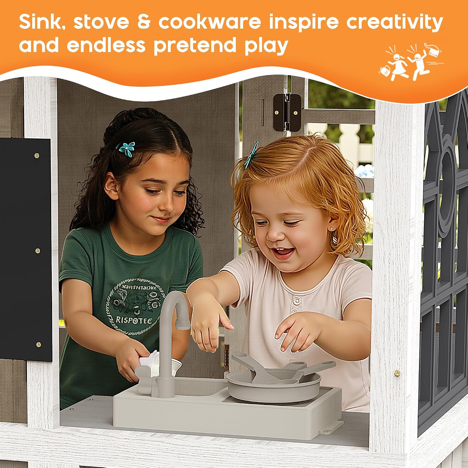 บ้านเด็กเล่นกลางแจ้งทำจากไม้ A - Kids Outdoor Wooden Playset บทวิจารณ์และราคา