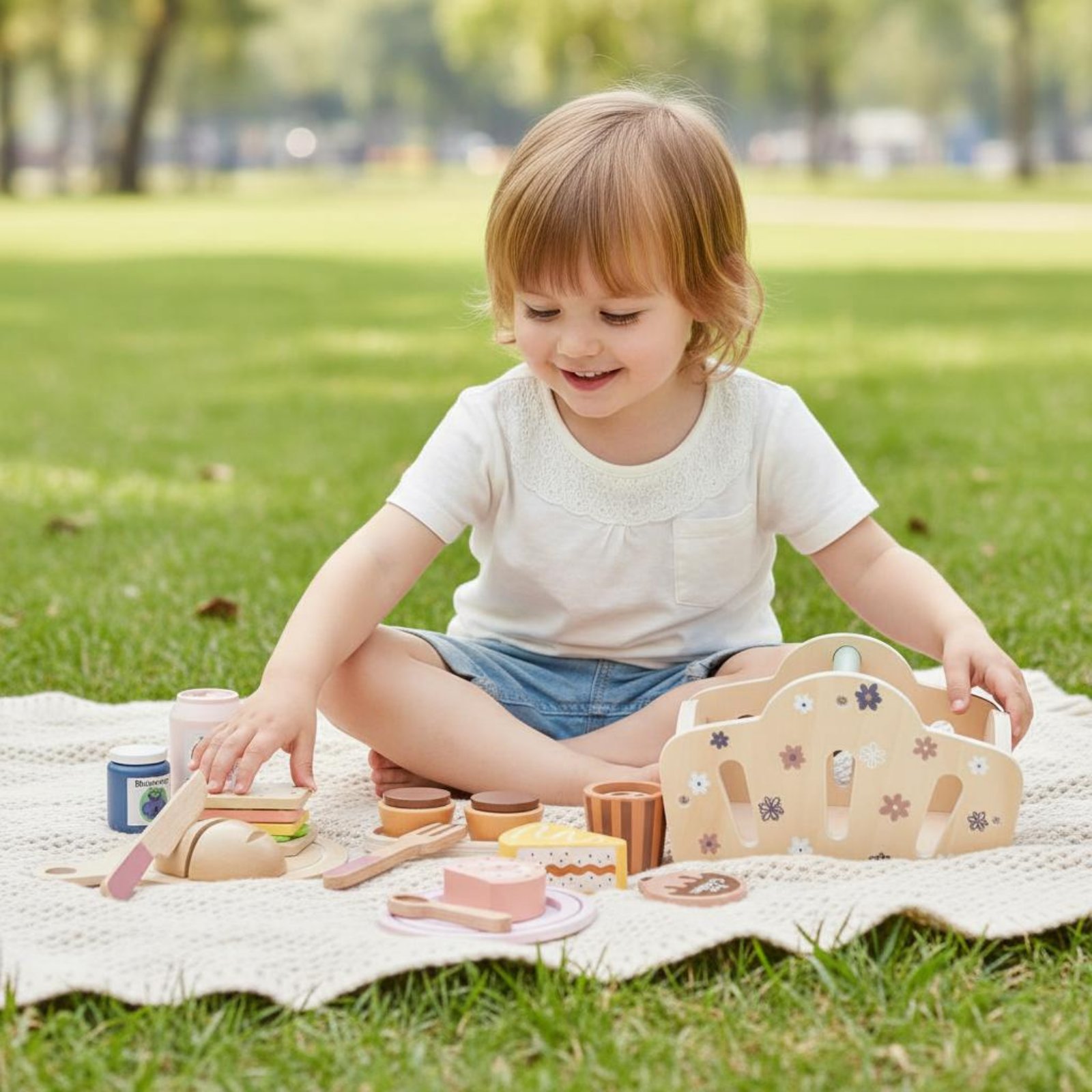 ตะกร้าใส่อาหารไม้สำหรับเล่นกลา - Kids Outdoor Wooden Playset บทวิจารณ์และราคา