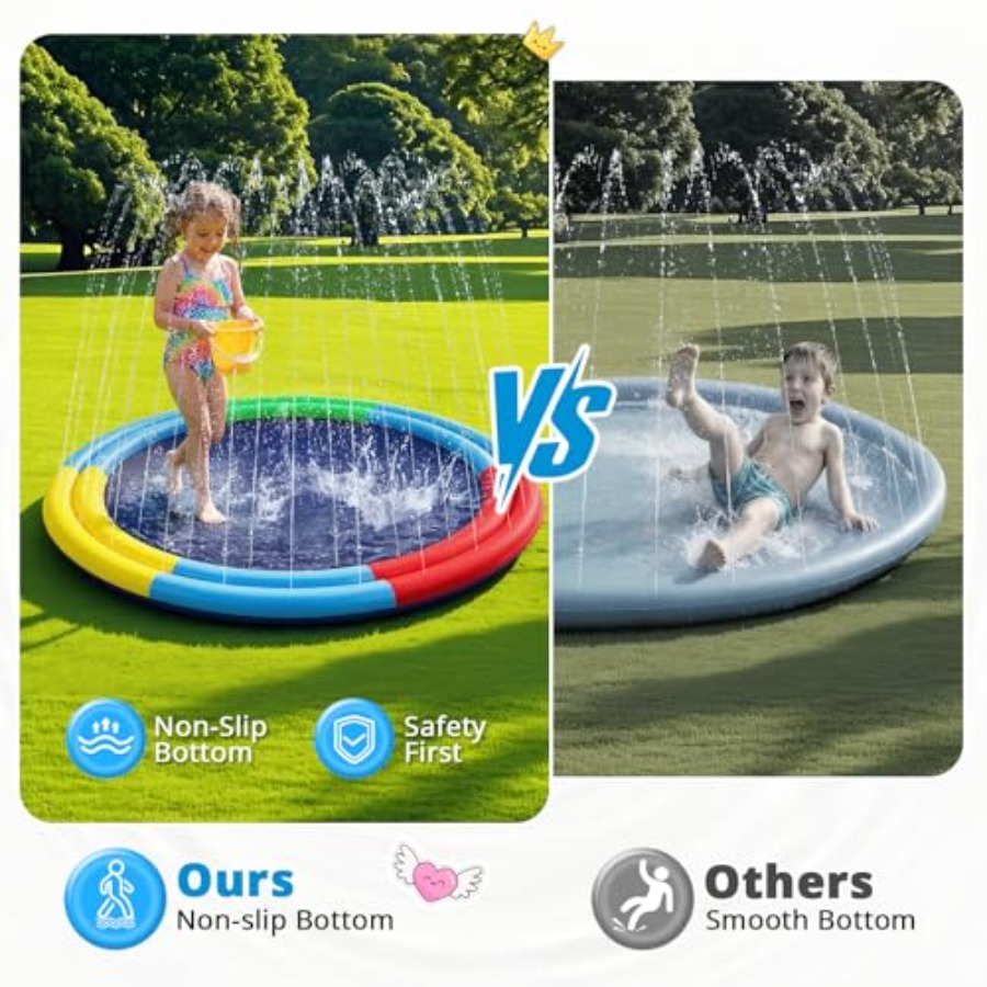 แผ่นรองน้ำสำหรับสัตว์เลี้ยงและ - Sprinkler Splash Pad บทวิจารณ์และราคา