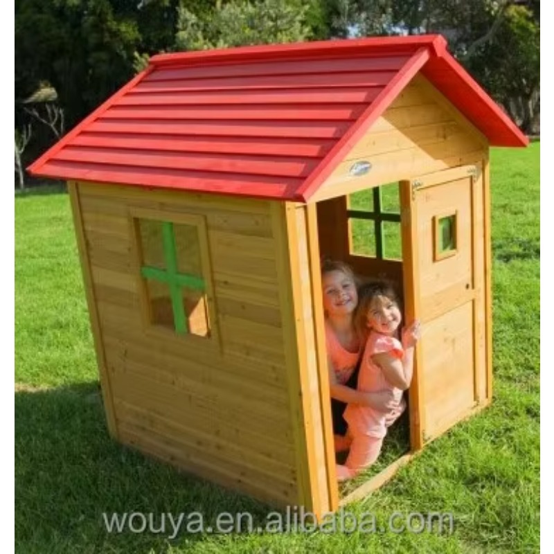 บ้านไม้สำเร็จรูปราคาประหยัด กั - Kids Outdoor Playhouse บทวิจารณ์และราคา